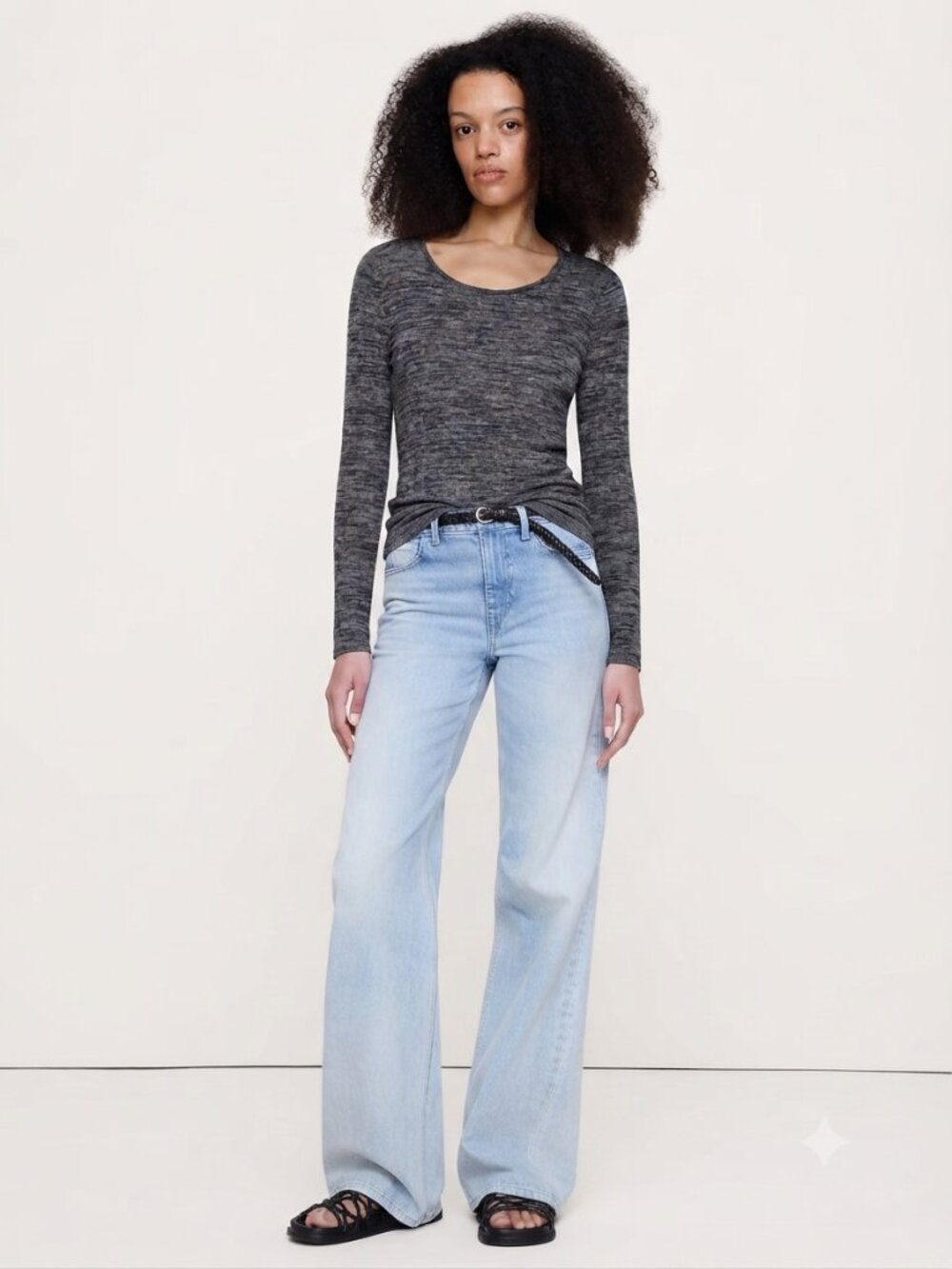 Banana Republic Luxespun Spacedye soft and flowy long-sleeve tee XL